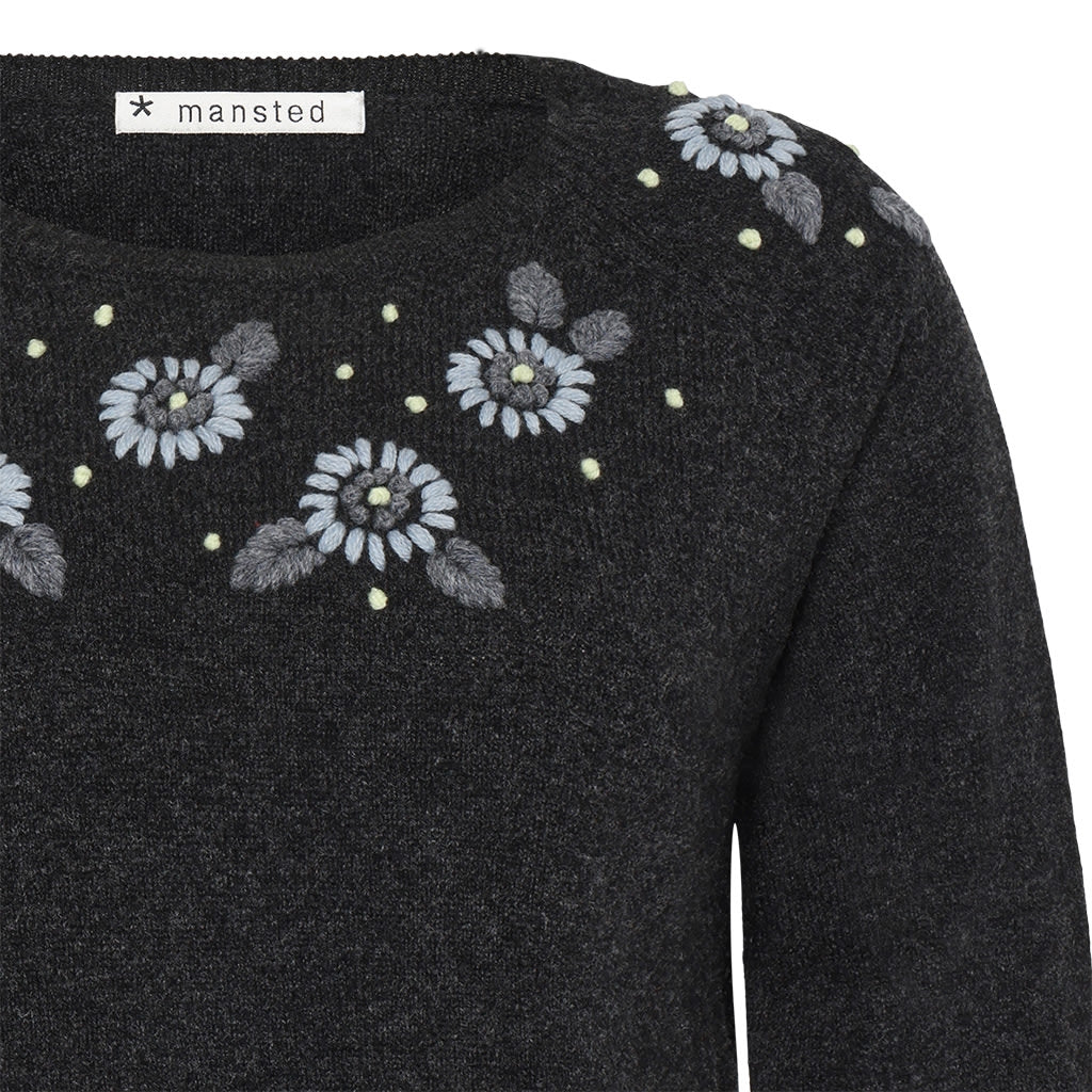 flower - dark charcoal