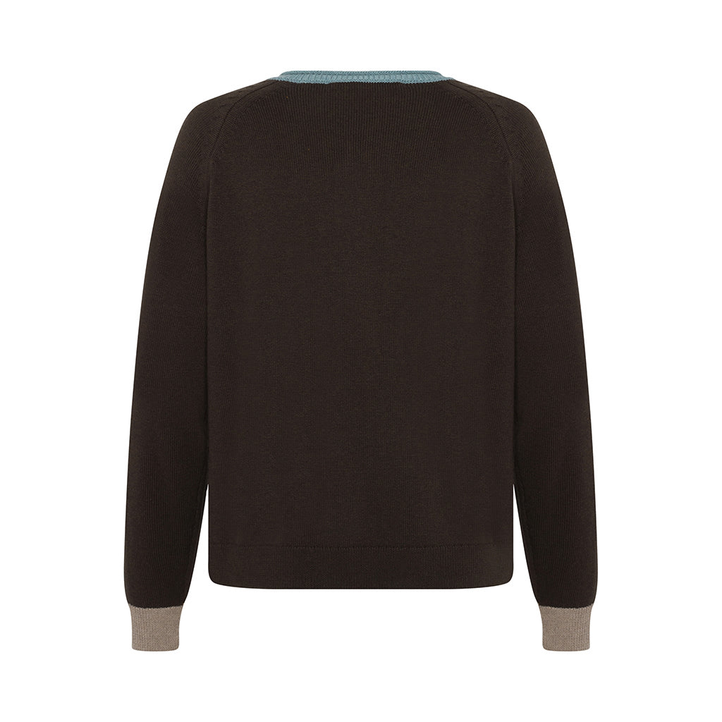 coral - dark brown